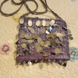 Glamorous Silver Sequin Mini Bag